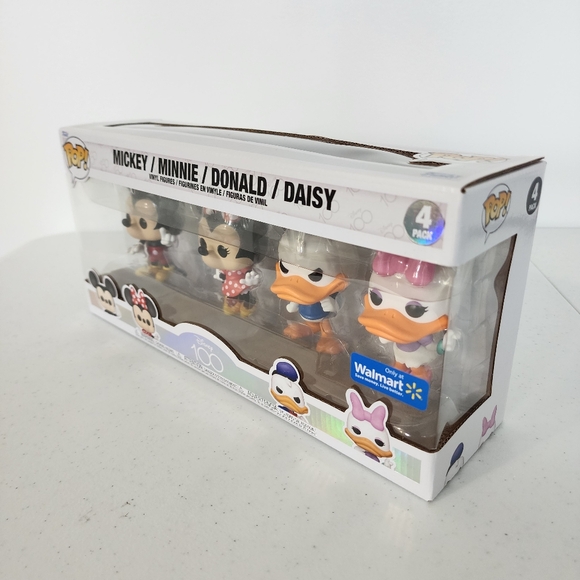 NEW‎ Funko Pop Disney 100 4 Pack Mickey Minnie Donald Daisy Walmart Exclusive - Picture 10 of 10